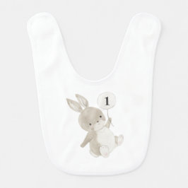 Babero Bunny Balloon 1º cumpleaños