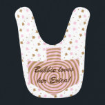 Babero Chanukah/Hanukkah Baby Bib Personalizado<br><div class="desc">Chanukah/Hanukkah Baby Bib/Personalize. Disfruta de regalar este dulce bebé Hanukkah de dos lados, con un bib, lleno de estrellas rosas y marrones con una espiral espiral lista para la personalización. Elige tu estilo de fuente, color, tamaño y redacción favoritos para tu pequeño y especial. Gracias por detenerse y ir de...</div>