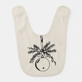 Babero Christmas ornament with bow and pine branch