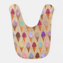 Cute Pastel Acuarela Hielo Crema Bebé Niñera Nurse