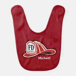 Babero del bebé del "bombero futuro" del casco del