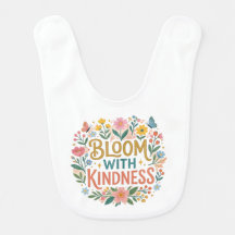 Delicioso Bib con Flores y Amabilidad para Bebé