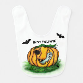 Babero El fantasma de Halloween , Bat , Ghost y Spider