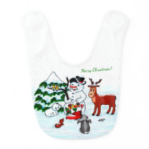 ¡Feliz Navidad! Snowman con sus amigos