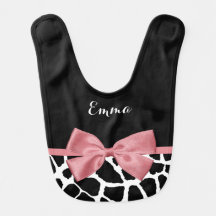 Giraffe de moda Imprimir rosado nombre del bebé de