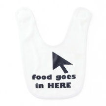 "La comida entra aquí", Baby Bib