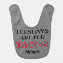 ¡Los martes son para los Tacos! Gris personalizabl