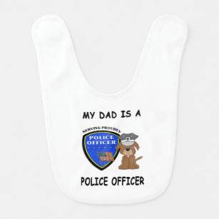 Babero Mi papá de policía  