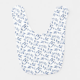 Babero Modelo elegante azul y blanco del sauce