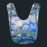 Babero Monet - Lilies de agua (rosa)<br><div class="desc">Pintura de Claude Monet,  Lilies de Agua (rosa),  Bebé.</div>
