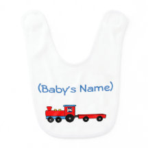 Babero personalizado del bebé del tren