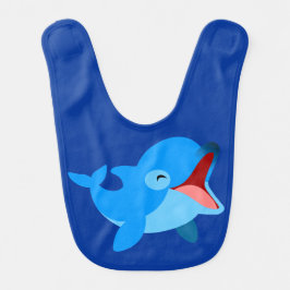 Babero Personalizado Riendo Cute Dolphin Baby Bib