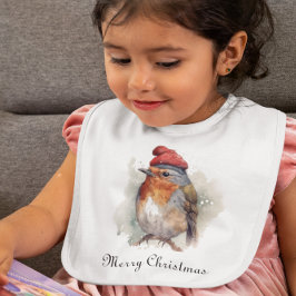 Babero Robin Winter Delight, personalizado