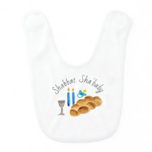 Shabbat blanco Sha'Baby Bib