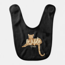 Traje de cuerpo de una pieza para bebé negro leopa