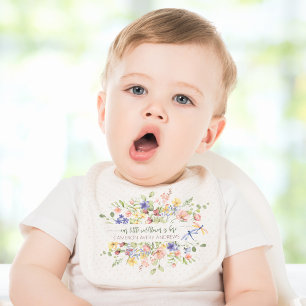 Babero Un Pequeño Flor Silvestre Aquí Personalizado