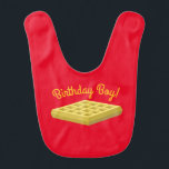 Babero Waffle Cute Breakfast Brunch Niños 1er cumpleaños<br><div class="desc">Estos adorables y coloridos y adorables desayunos bonitos o invitaciones para fiestas de cumpleaños de brunch son perfectos para una celebración de cumpleaños de los niños. Personalizar el texto para hacerlos propios. El aspecto moderno es la forma perfecta de celebrar a tu pequeño que le gusta desayunar como gofres en...</div>