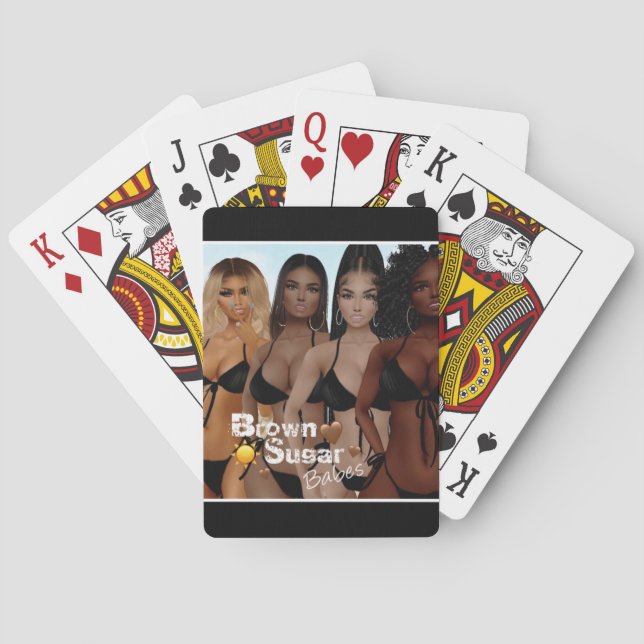 Babes de azúcar marrón jugando cartas 1 (Reverso)