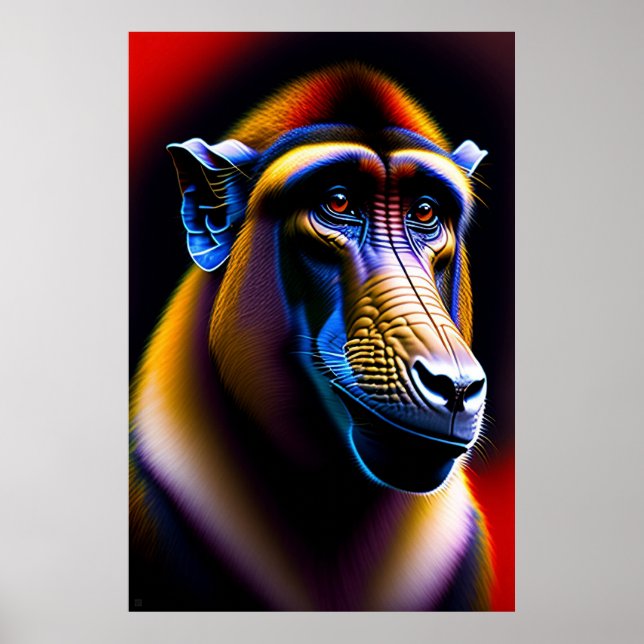 Baboon - Imprimir arte de lienzo (Frente)