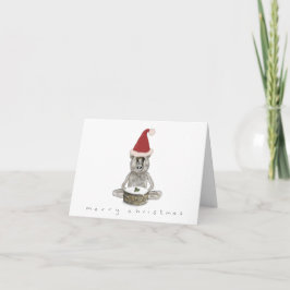 Baboon navidad con un pastel para Navidades