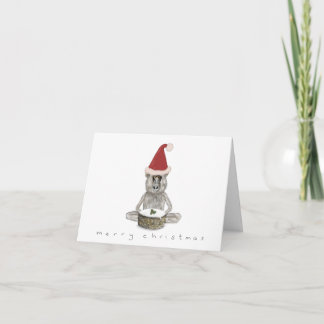 Baboon navidad con un pastel para Navidades