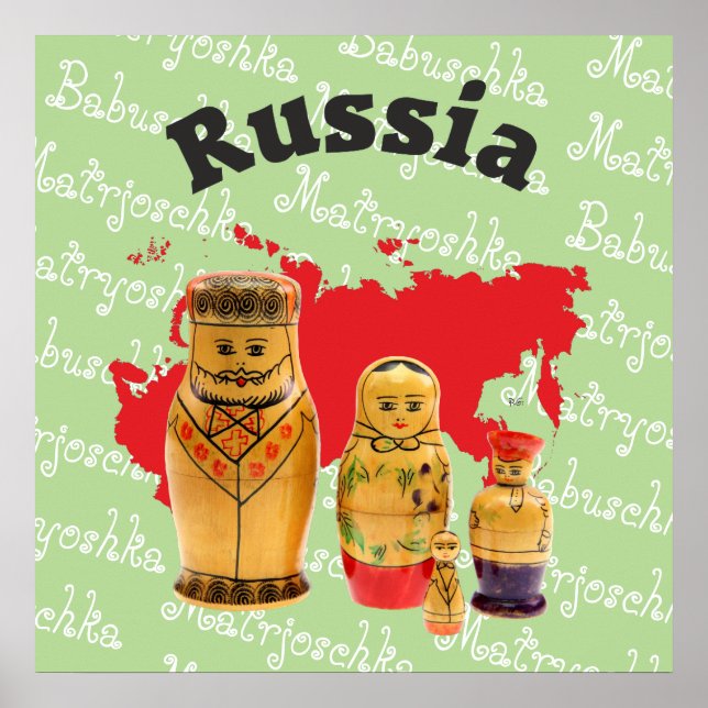 Babuschka Matrjoschka Matryoshka póster (Frente)