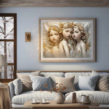 Baby Angel Sisters a un Poster de arte moderno