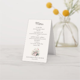 Baby Ballerina Shoes Wildflowers Chica Shower Menú