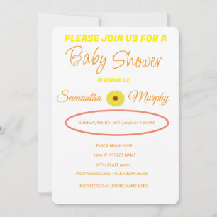 Baby Bee   Invitación de Baby Shower