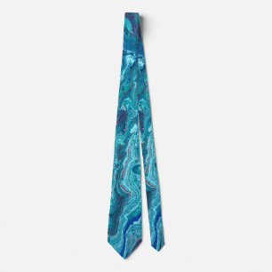 Baby Blue 2 Flowing Blue Acrylic Abstract Corbata