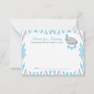 Baby Blue & Grey Elephant Baby Shower Sm - Consejo