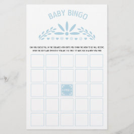 Baby blue Papel Picado Baby Boy Shower Bingo