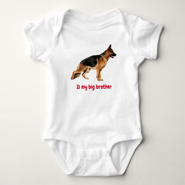 Baby body suit with German Shepherd "big brother" (Anverso)
