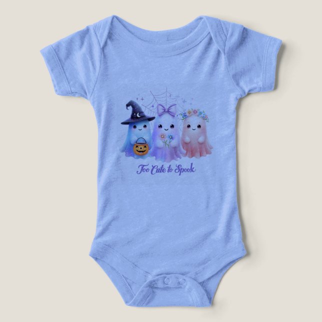 Baby Bodysuit Too Cute to Spook (Diseño delantero )