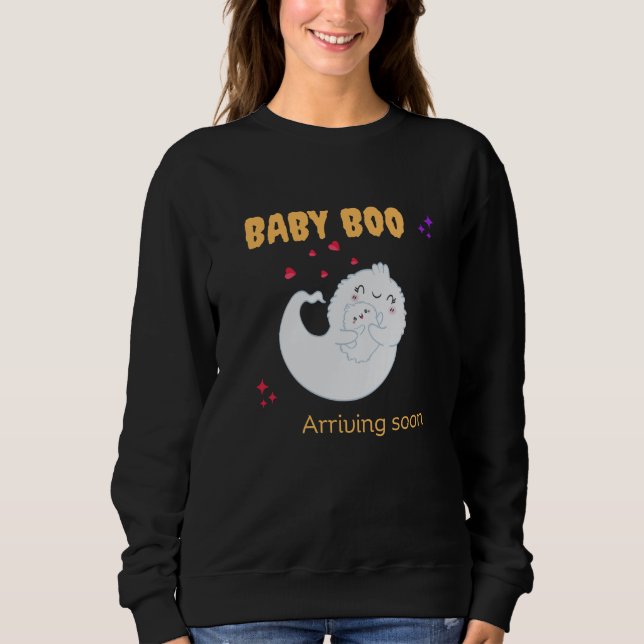 Baby Boo llegando pronto Embarazo sudadera (Anverso)