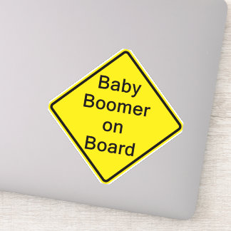 Baby Boomer en el pegatina de la ventana de la pla