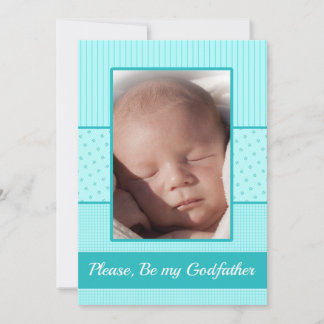 Baby Boy be my Godfather Invitación
