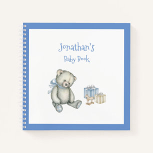 Baby Boy Blue Bear Keepsake libro de bebés person