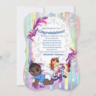 Baby Boy Bubbles y la tarjeta de felicitaciones de
