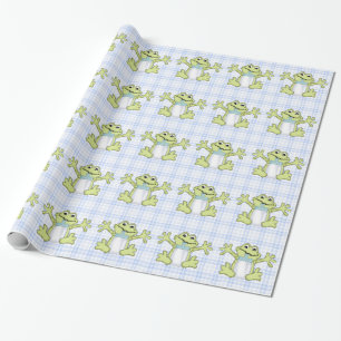 Baby Boy Frog personalizado papel de envoltura bri