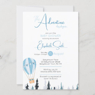 Baby Boy Invitación de aventura rústica de la niñe
