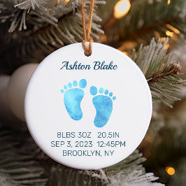 Baby Boy Keepsake, la ronda de ornamentos de los r