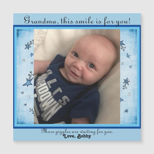 Baby Boy Magnetic Picture Card (Anverso)