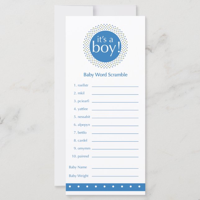 Baby boy Shower Games-blue (Anverso)