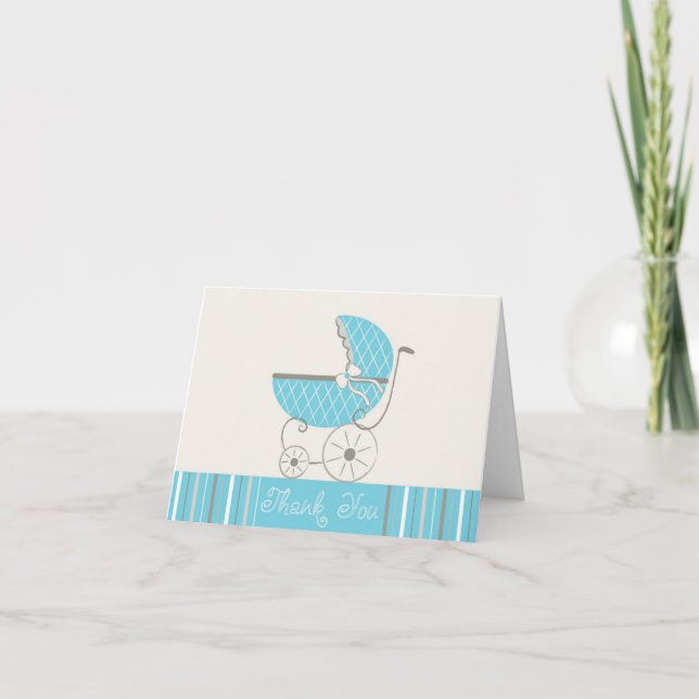 Baby Boy Shower Tarjeta de agradecimiento (Anverso)