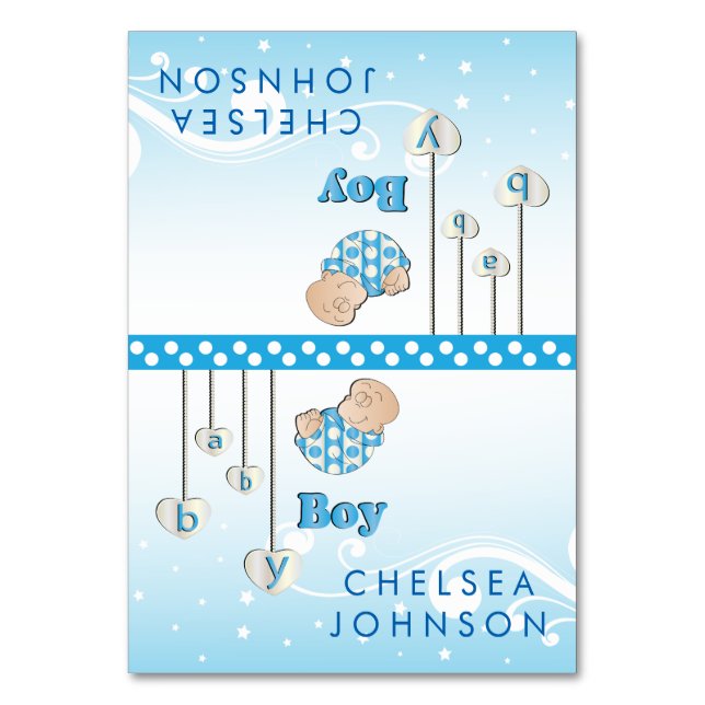 Baby Boy Shower | Tarjetas de colocación (Anverso)