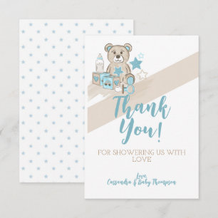 Baby Boy Teddy: Tarjeta de agradecimiento