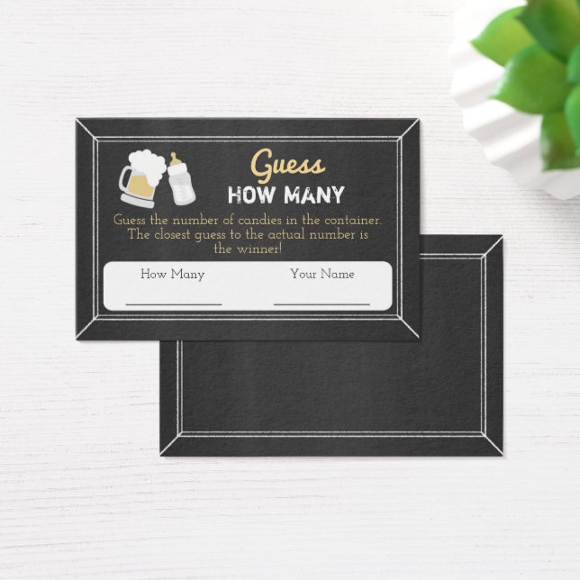 Baby Breve Baby Shower Adivina cuántas tarjetas de (Escritorio)