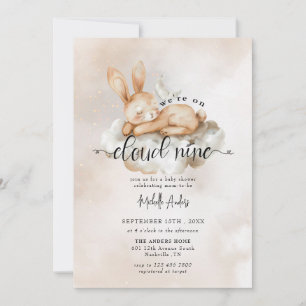 Baby Bunny Invitaciones a la ducha de bebé acuar