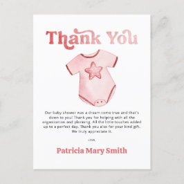 Baby Clothes Chica Rosa Baby Shower Tarjeta de agr